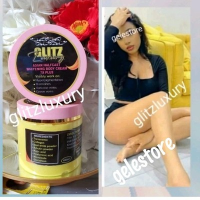 Glitzluxury Asian Half-C Whitening body cream 7x, anti knuckles 400g jar x1