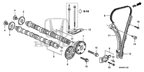 Genuine Honda Actuator 14310-R40-A02 - Picture 3 of 3