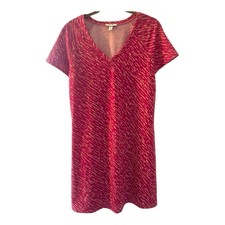 T-Shirt Dress Sz M Fuchsia Pink Nine West Stretch Casual Vacation Cruise