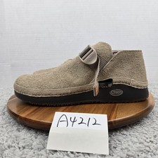 Chaco Mens 10 Paonia Clogs Tan Suede Leather Casual Daily Lifestyle Sandals