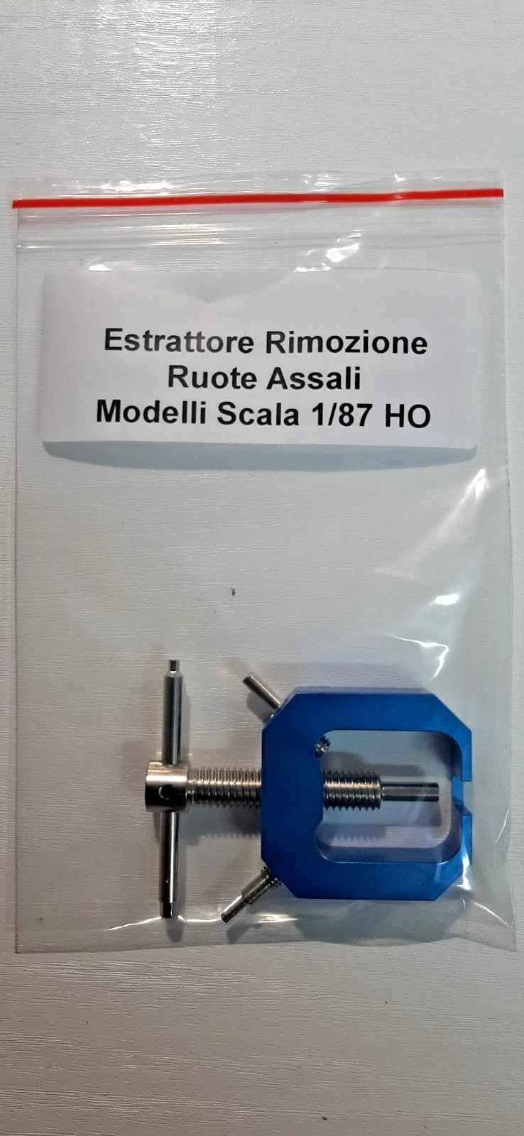 Estrattore Rimozione Ruote Assali modelli Scala 1/87 HO (Blu)