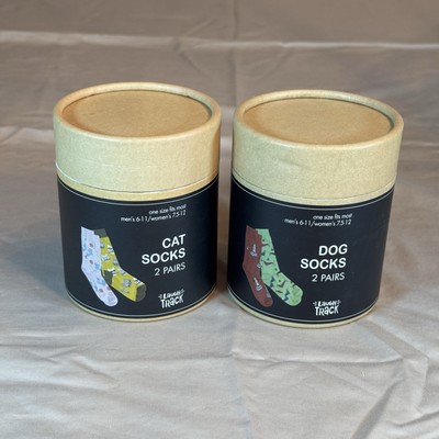 Laugh Track 2 Pair of Dog Socks and 2 Pair of Cat Socks - Novelty Socks