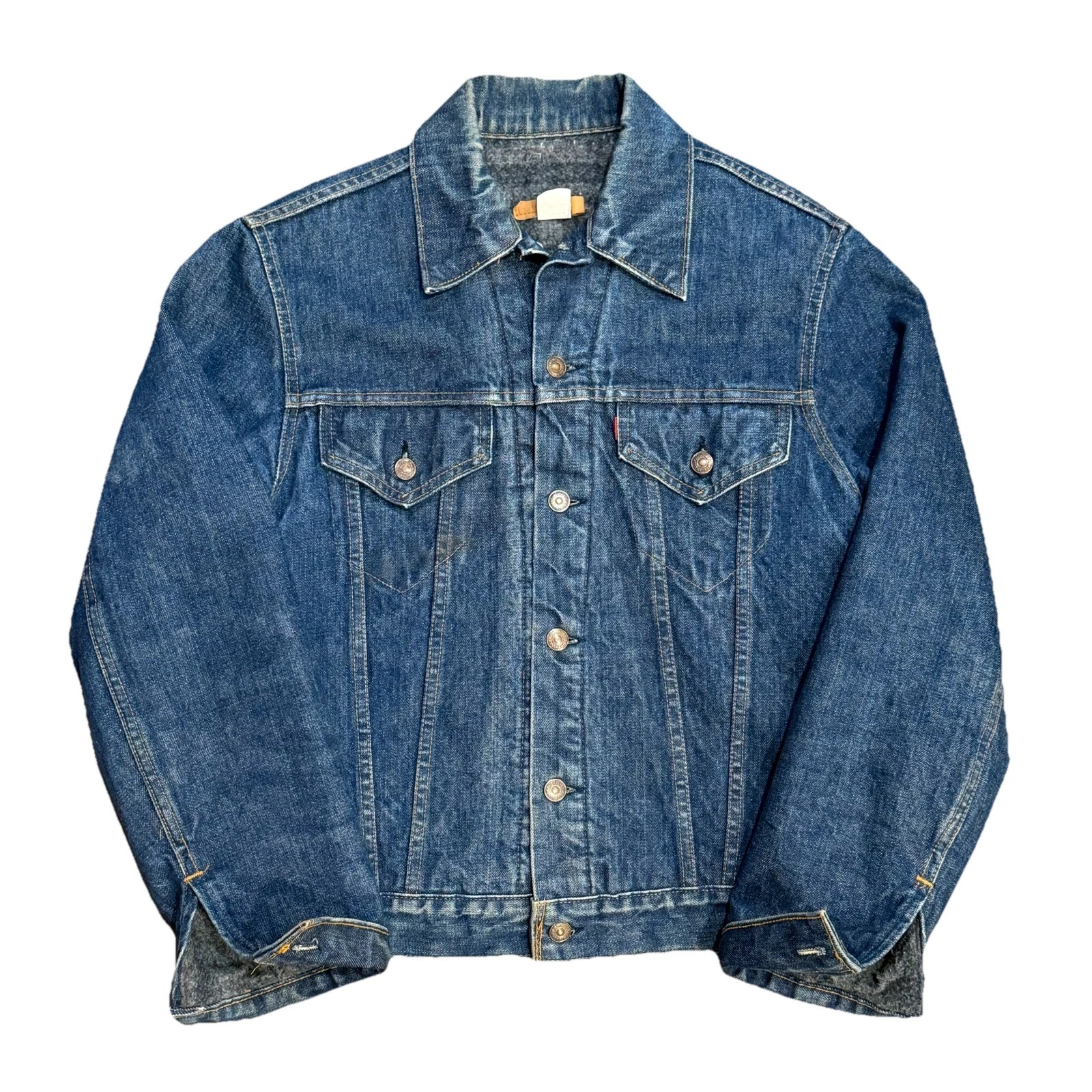 Vintage Levis Type 3 Troy Blanket Lined Denim Jean Jacket Made USA Size 40 Large