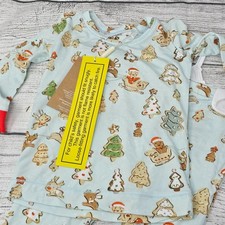 NWT Angel Dear Christmas Gingerbread Sleigh Ride Baby Boy Bamboo two piece 6-12M