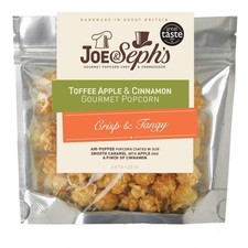 Joe & Seph's Toffee Apple with Cinnamon Popcorn Snack Bag 32g Handmade in UK