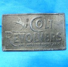 Colt Revolvers Promo Belt Buckle Rampant Colt Pony Logo Vtg 70s     .CVB128