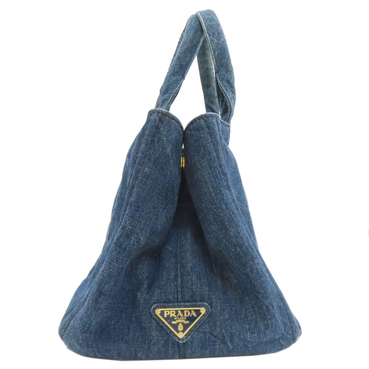 PRADA Canapa Tote Bag Denim Ladies Used from japan thumbnail 3