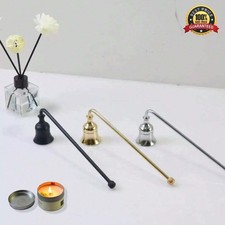 Stainless Steel Candle Extinguisher Bell Candle Snuffer with Long Handle UK**