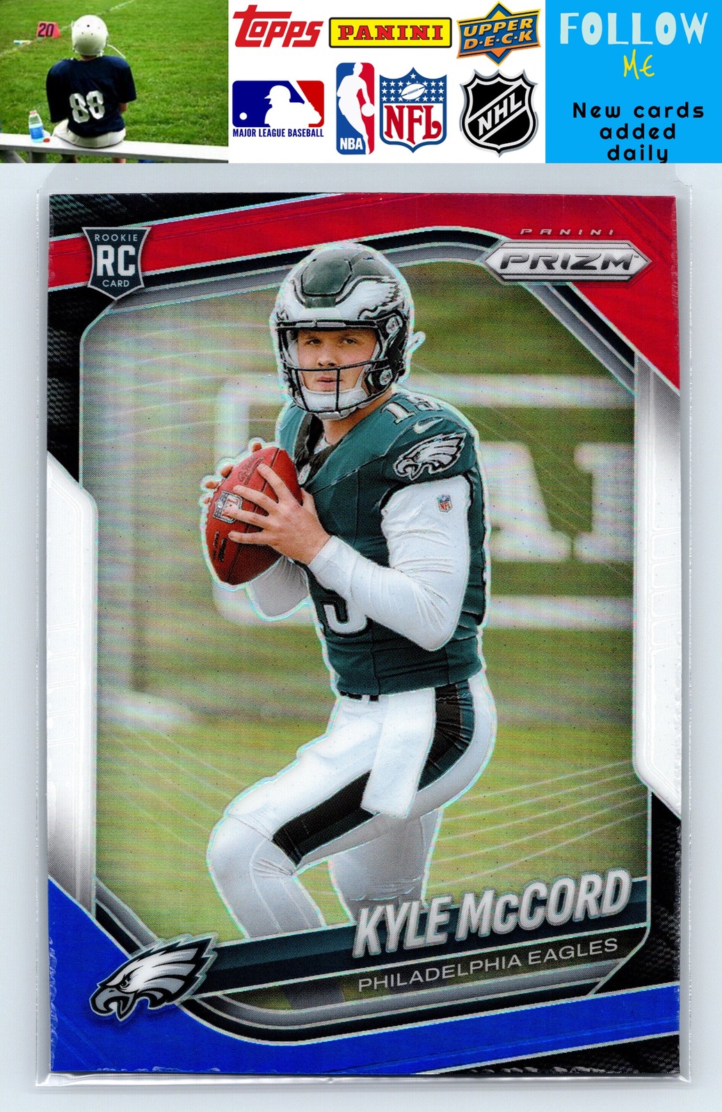 2025 Panini Prizm #377 Kyle McCord Red White and Blue