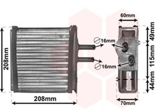 Wärmetauscher Innenraumheizung VAN WEZEL 17006150 für FIAT LANCIA BARCHETTA 16V