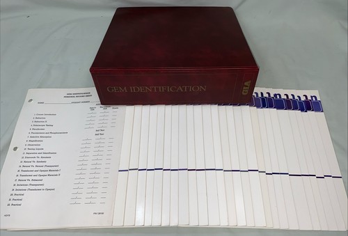 GIA 1993-96 Gem Identification Binder/Course Gemological Institute of America