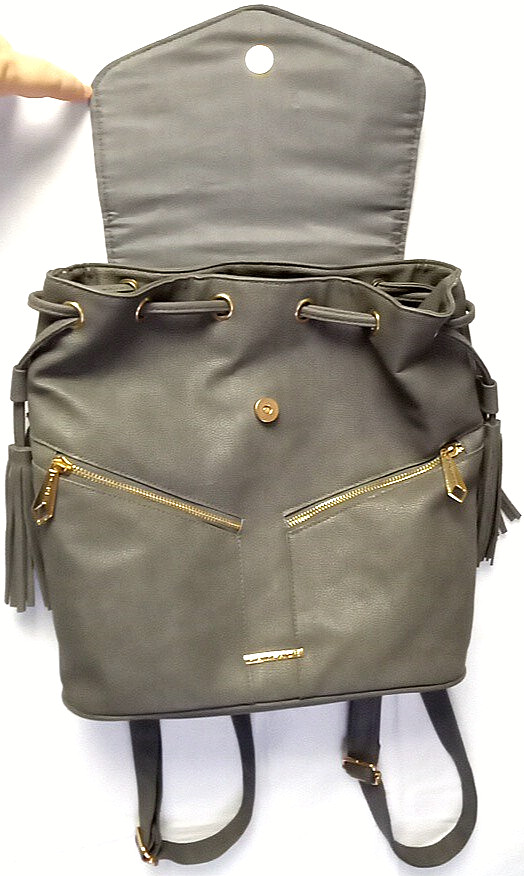 Rampage Backpack Gray Flap Draw String Magnetic S… - image 5