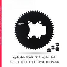 Bicycle 110BCD 4-bolt AERO Completely Closed Round Narrow Wide Chainring 42T-60T