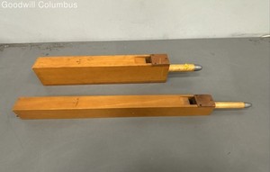 Vintage Antique Wood Pipe Organ Pipes 2-Piece Lot Doppel Flute Clarabel Flute