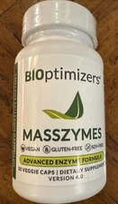 BIOptimizers MassZymes - Complete Digestive Enzymes Supplement-30 Caps, 4/2027