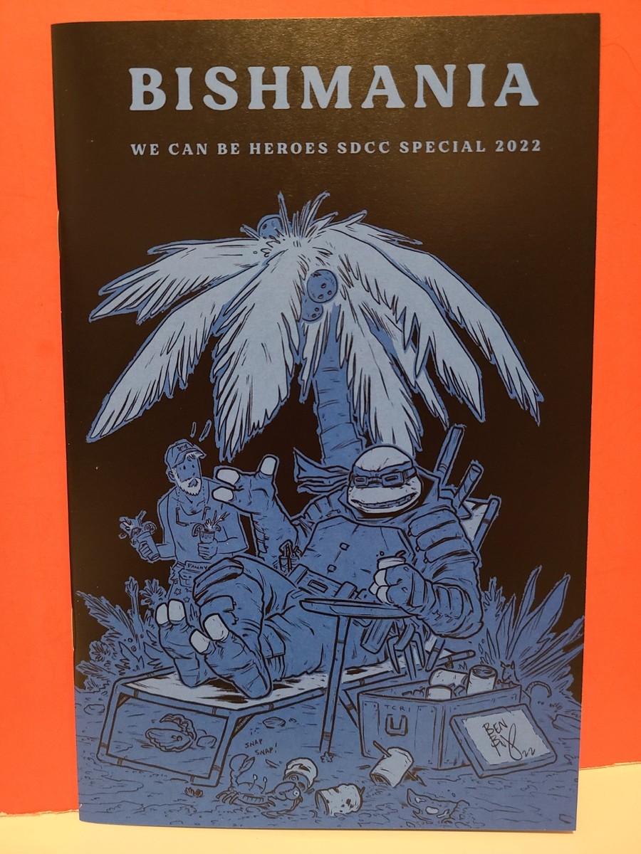 Sketched & Signed #6/100 Bishmania We Can Be Heroes SDCC BLUE