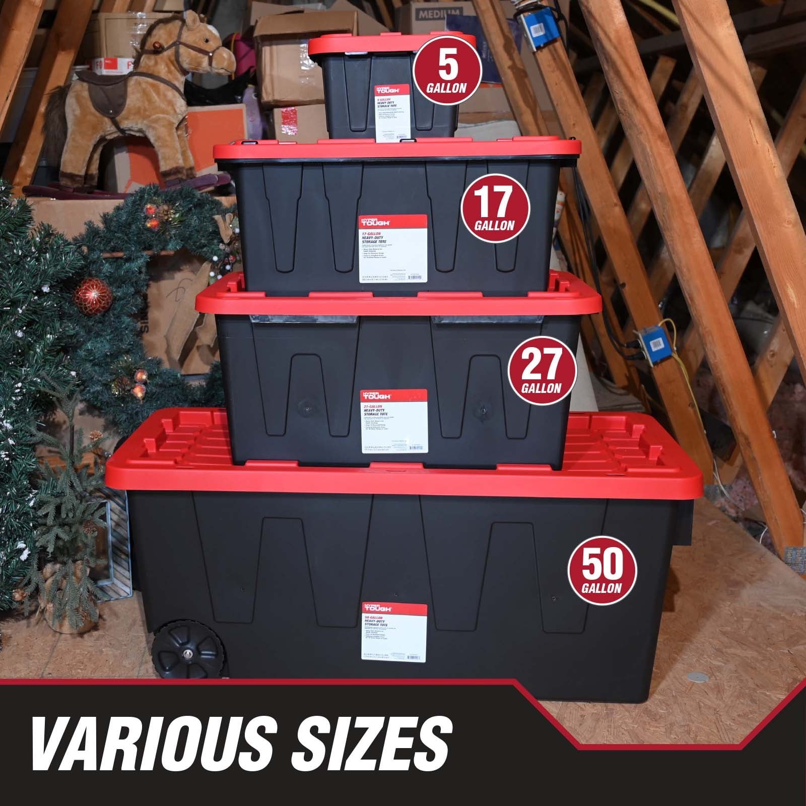 Snap T Pvc Hyper Tough 27 Gallon Snap Lid Storage Bin,Heavy Duty Plastic Container ...