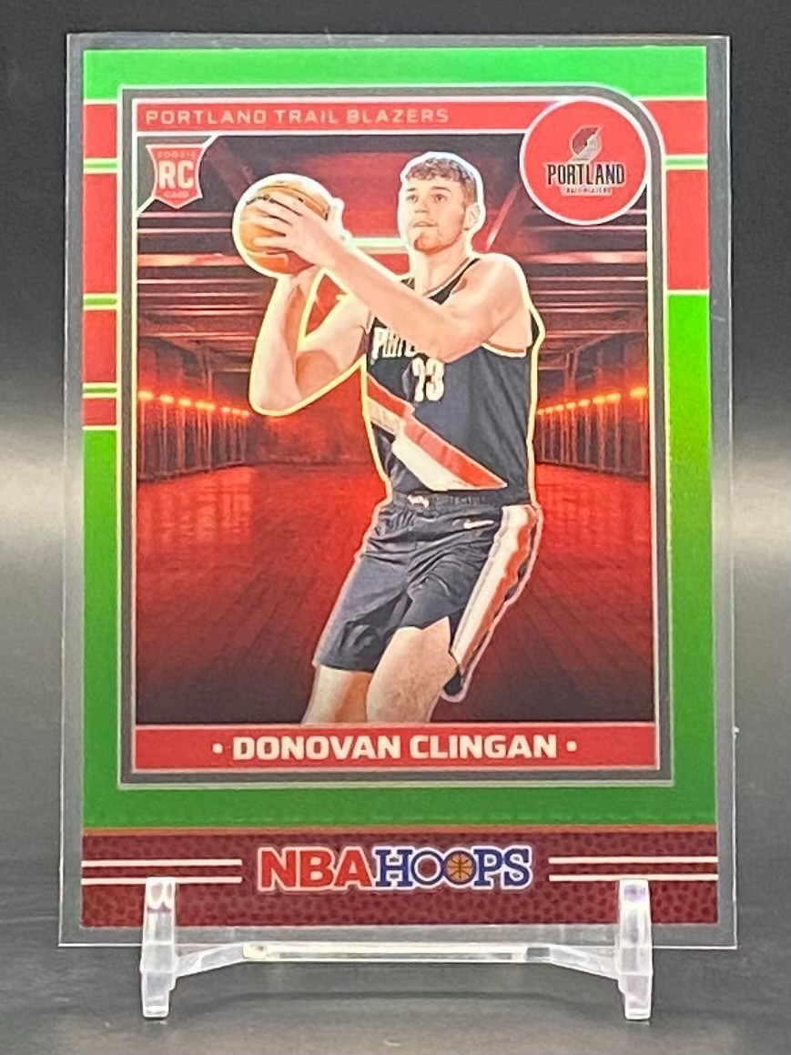 2024-25 Panini NBA Hoops Donovan Clingan Rookie Lime Green Premium #/149 RC #237