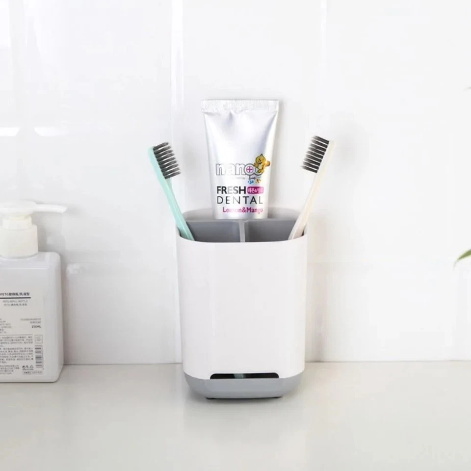 Soporte organizador de estante 1 pieza cepillo de dientes eléctrico de gran capacidad baño hogar Foto 4 de 4