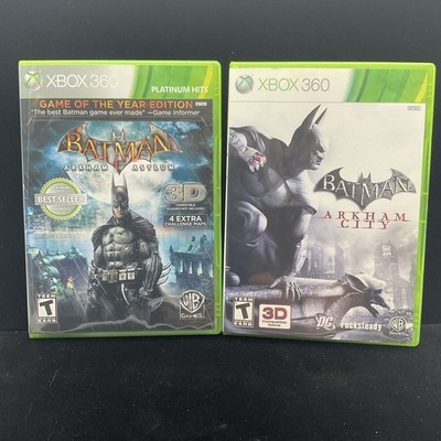 Batman: Arkham Asylum & City (Xbox 360) Tested CIB Clean 1 YR Warranty Bundle
