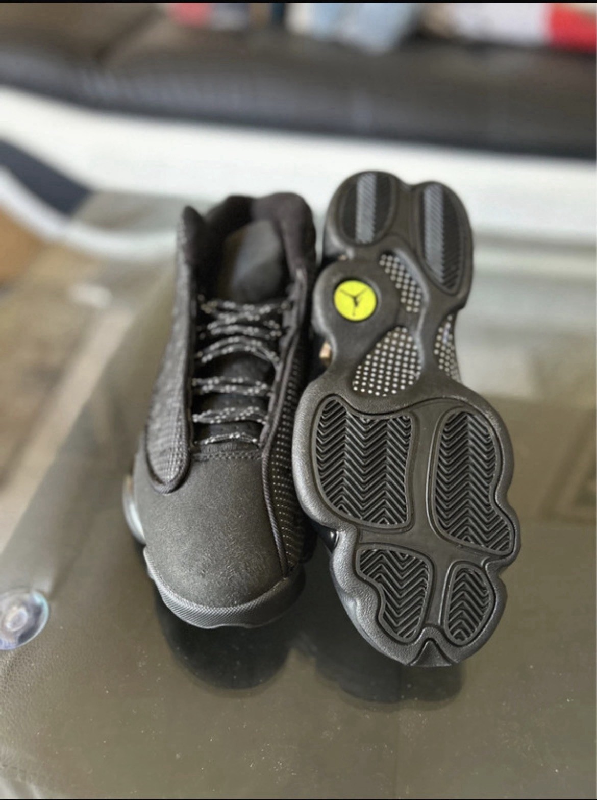 Jordan Air Jordan 13 Retro Black Cat Men’s Black Mid Top Lace-Up Sneakers 4