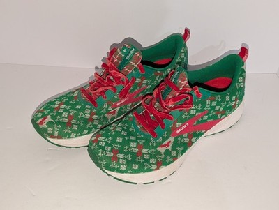 Brooks Revel 4 Run Merry Christmas Shoes Mens 12 Holiday Knit