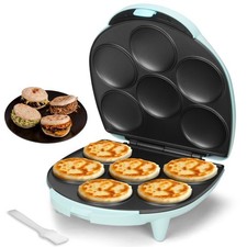 Máquina de arepas eléctrica de 6 orificios, mini máquina de panqueques, sartén para hacer panqueques, Tostiarep