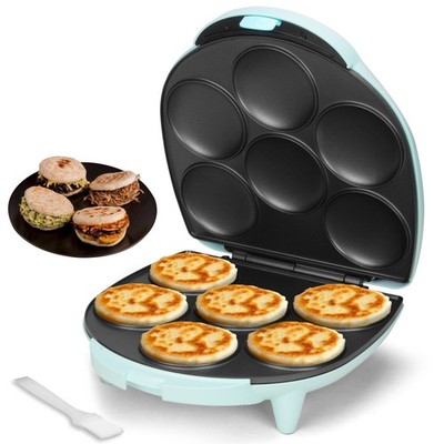 Electric 6 Holes Arepas Maker, Mini Pancakes Maker, Pancake Maker Pan, Tostiarep