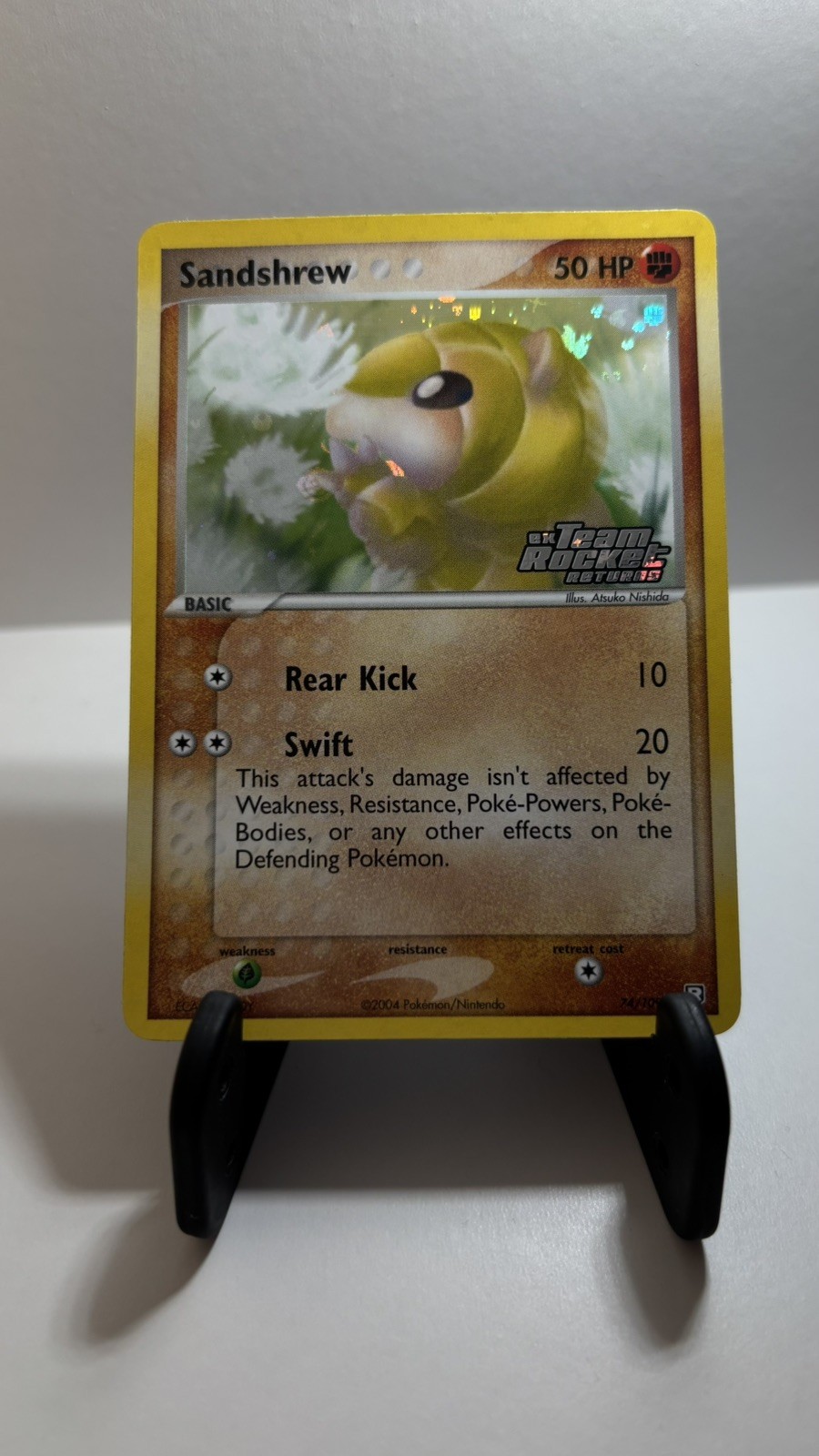 Pokemon TCG Sandshrew EX 74/109 Team Rocket Returns with STAMP Reverse Holo NM 