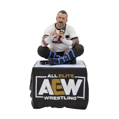 AEW CM Punk Gallery PVC-Statue, 25,4 cm, vollfarbige Fensterbox, hohe Qualität