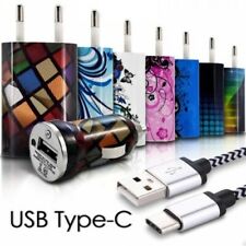 Pack Wall Charger Car USB Cable Type C Asus Zenpad Z301ML/Z500M