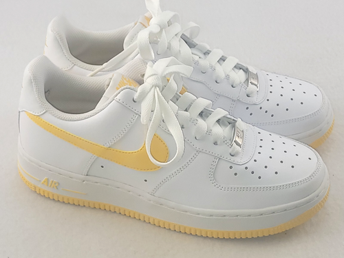 Nike Air Force 1 Low 314192-174 White Yellow Shoes Sneakers Size 5Y Women’s 6.5