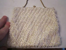 VINTAGE STYLECRAFT CLUTCH HANDBAG - SEQUINS WITH CRYSTALS