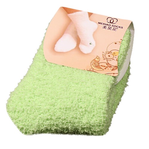 Home Women Girls Soft Bed Floor Socks Warm Winter Pure Color Socks  - Bild 13 von 31