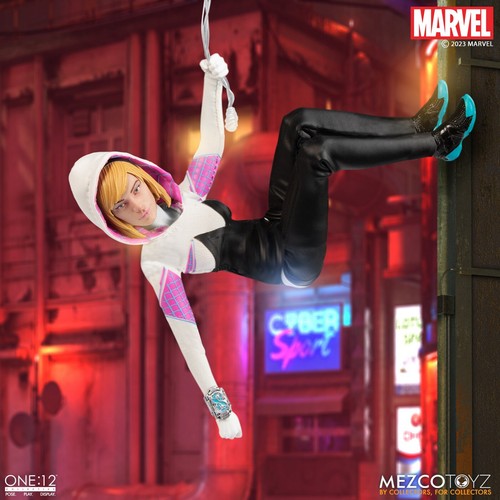 ONE 12 COLLECTIVE: MARVEL – GHOST-SPIDER from EARTH-65 1/12 Action Figure 16 cm - Foto 13 di 16