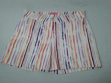 Isaac Mizrahi Purple, Orange, White Striped Shorts - Size 8