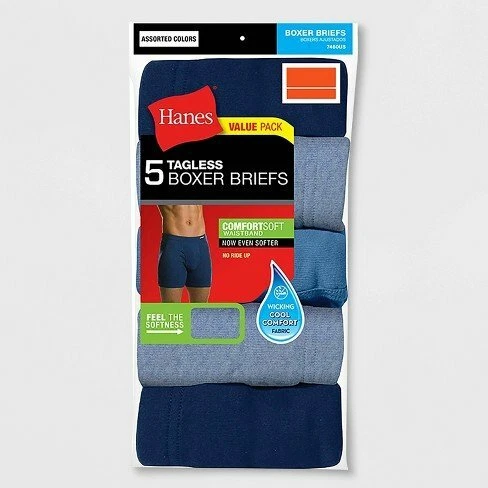 WHOLESALE Hanes Men s Tagless Boxer Briefs 72 PAIRS Underwear
