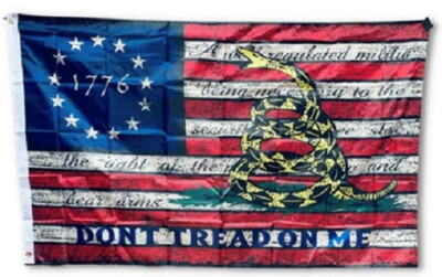 3X5 USA GADSDEN TRUMP 2024 BIDEN SUKS DON'T TREAD ON ME FLAG BANNER 100D