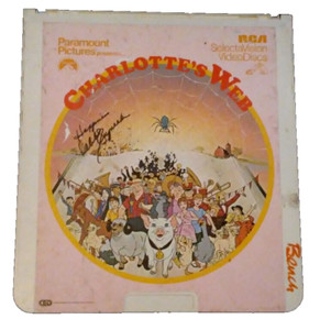 'Charlotte's Web' Laser Disc Signed By & from Debbie Reynold's Collection