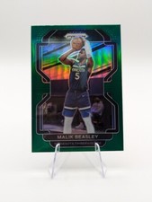 Malik Beasley 2021-22 Panini Prizm Green Prizm #98 Timberwolves