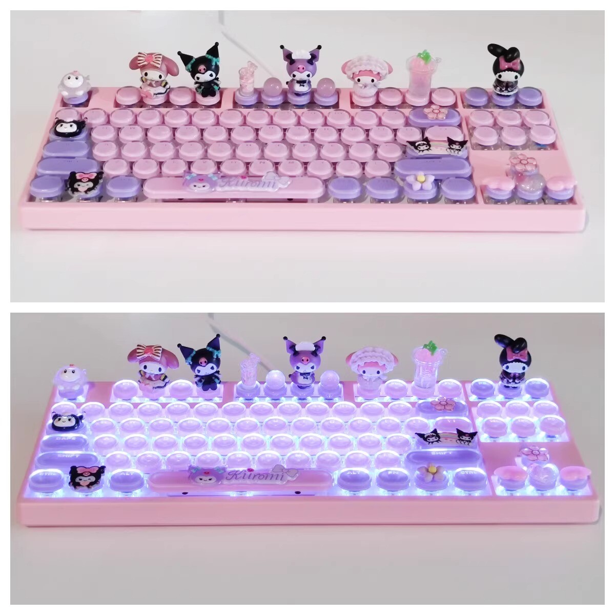 maimero　0516 My Melody Cinnamoroll Kuromi Mechanical Keyboard USB Wired