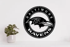 Baltimore Ravens badge laser cut vector files dxf, svg, eps. ai, pdf, png