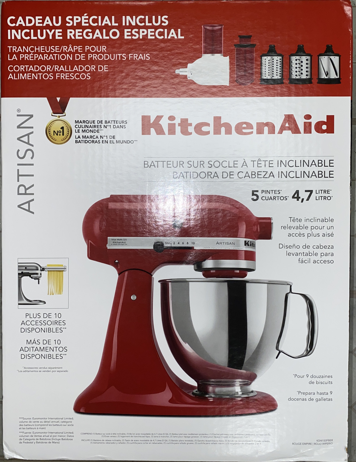 kitchenaid artisan mixer ksm150pser