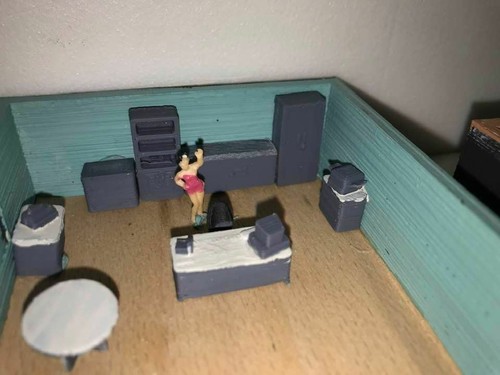 Juego de muebles de oficina para gerente ejecutivo (CEO) escala 1/87 - Imagen 11 de 11