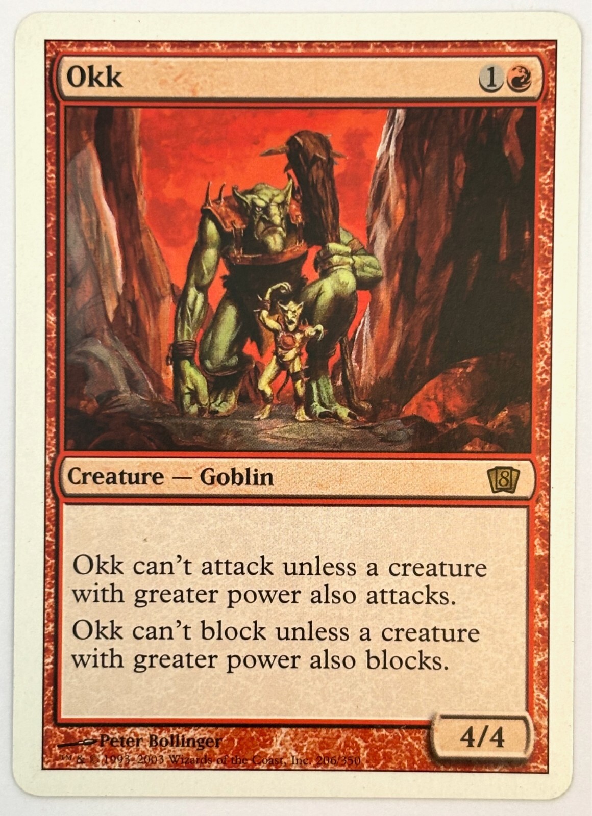Okk 8th Edition Rare 2003 MTG Magic The Gathering LP