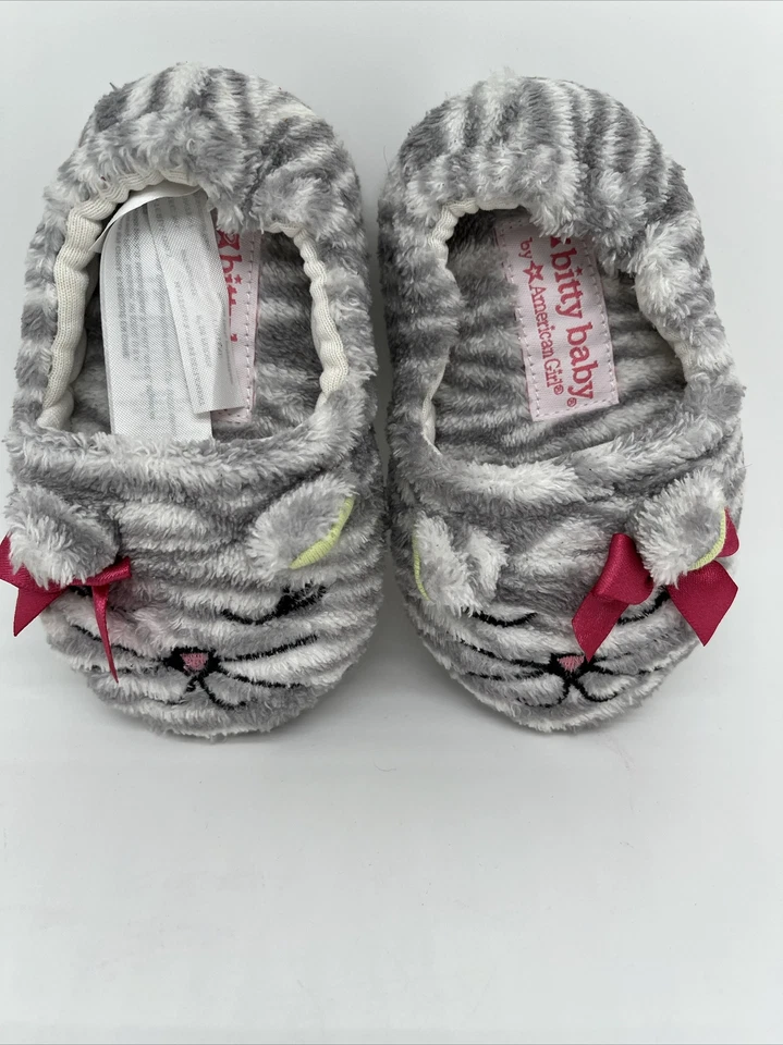 Zapatillas Bitty Baby House Zapatos para niñas pequeñas Gatito Gato Peluche Talla 5-6 Foto 3 de 4