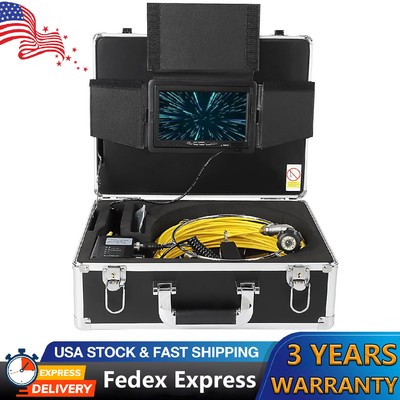 Sewer Camera Self Leveling, 165 Ft/ 50m Snake Drain Pipe Cameras 7'' HD Screen