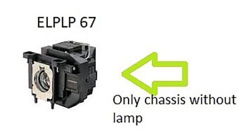 Carcasa de proyector de repuesto + conector para ELPLP67 se adapta a Powerlite W12+ X12 - Imagen 1 de 6