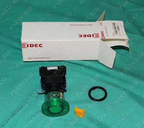 Idec, HW4L-M4F10QD-G-24V, Push Button Mushroom Palm Green NEW - Picture 3 of 4