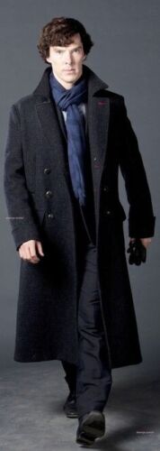 Misterio Anoi montar Belstaff Mens Black Milford Wool Coat - Size 44 EU) 34 (UK) Black Sherlock  Small | eBay